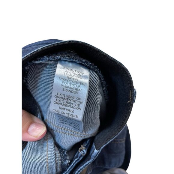 Democracy Jeans Women’s 16 Blue Skinny Ab Technology Stretch Dark Wash Denim - Picture 4 of 5